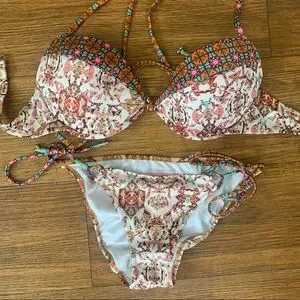 Petite Culotte Victoria's Secret Bleu Bébé - Taille S, Style Cheeky Avec Brides Et Nœud, Neuve